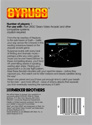 Image n° 2 - boxback : Gyruss