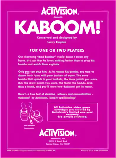 Image n° 2 - boxback : Kaboom! Image n° 2 - boxback : Kaboom!
