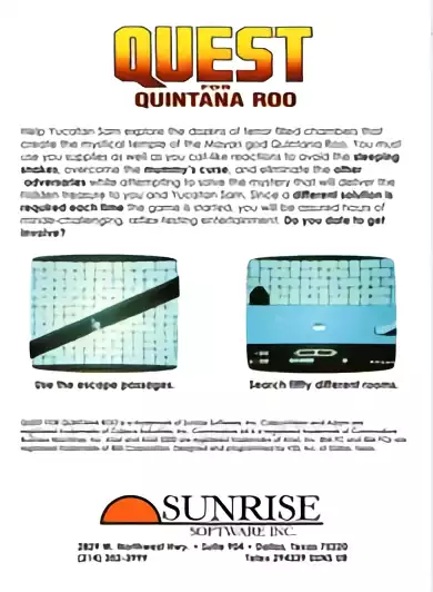 Image n° 2 - boxback : Quest for Quintana Roo