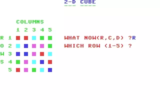 jeu 2-D Cube