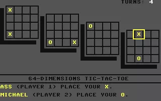 jeu 64-Dimensions Tic-Tac-Toe