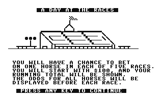 jeu Day at the Races, A jeu Day at the Races, A