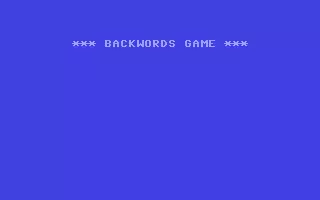 jeu Backwords Game jeu Backwords Game