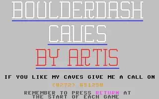 jeu Boulderdash Caves jeu Boulderdash Caves