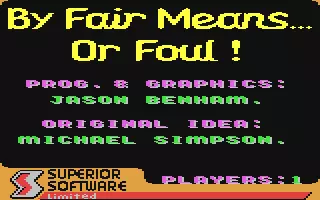 jeu By Fair Means... or Foul! jeu By Fair Means... or Foul!