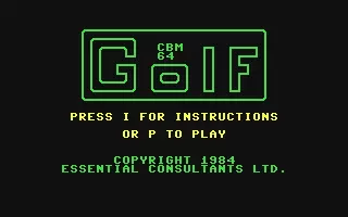 jeu CBM 64 Golf jeu CBM 64 Golf