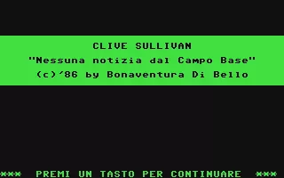 jeu Clive Sullivan - Nessuna Notizia dal Campo Base
