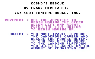 jeu Cosmo's Rescue