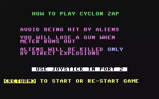 jeu Cyclon Zap - Space Bomb