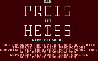 jeu Preis ist heiß, Der