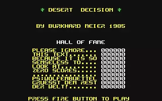 jeu Desert Decision