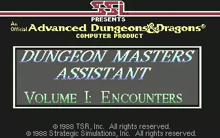 jeu Dungeon Masters Assistant - Volume I: Encounters