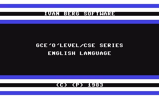 jeu GCE'O'Level - English Language