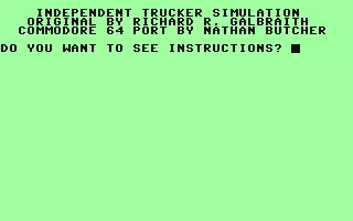 jeu Independent Trucker Simulation