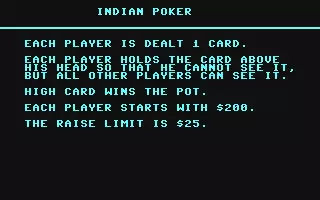 jeu Indian Poker