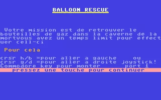 jeu Ballon en folie, Le jeu Ballon en folie, Le