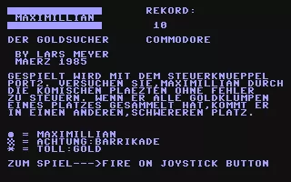 jeu Maximillian - Der Goldsucher jeu Maximillian - Der Goldsucher