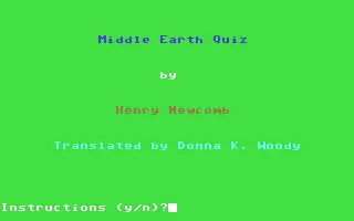 jeu Middle Earth Quiz jeu Middle Earth Quiz