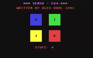jeu Senso - C64 jeu Senso - C64