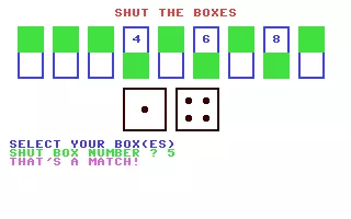 jeu Shut the Boxes