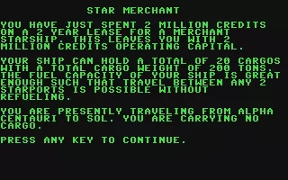 jeu Star Merchant