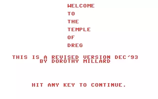 jeu Temple of Dreg jeu Temple of Dreg
