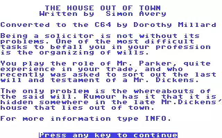 jeu House Out of Town, The jeu House Out of Town, The