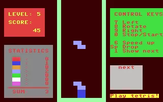 jeu IBM Tetris, The