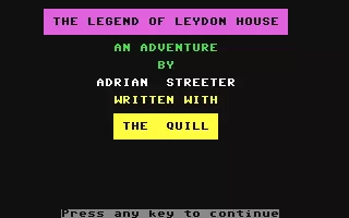 jeu Legend of Leydon House, The jeu Legend of Leydon House, The
