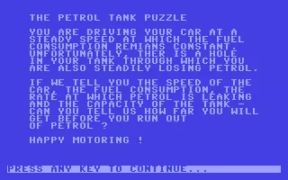jeu Petrol Tank Puzzle, The
