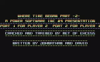 jeu Where Time Began Part II jeu Where Time Began Part II