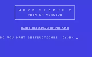 jeu Word Search II - Printer Version