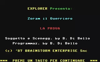 jeu Zoram il Guerriero - La Prova