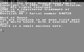 ROM Zork I - The Great Underground Empire