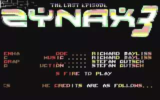 jeu Zynax III - The Last Episode