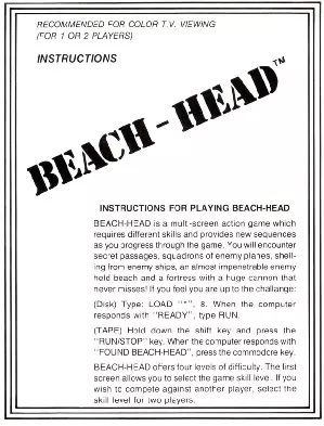 manual for Beach-Head