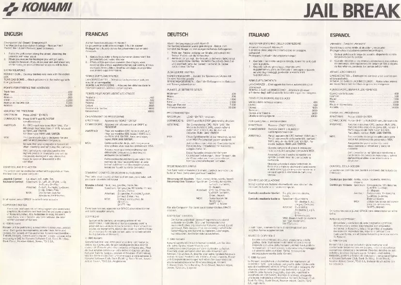 manual for Jail Break