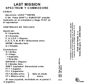 manual for Last Mission