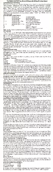 manual for Turbo Esprit