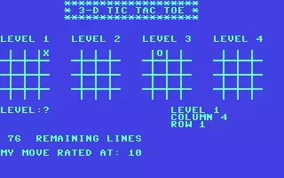 Image n° 5 - screenshots  : 3-D Tic Tac Toe