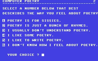 Image n° 1 - screenshots  : Computer Poetry