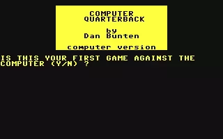 Image n° 1 - screenshots  : Computer Quarterback