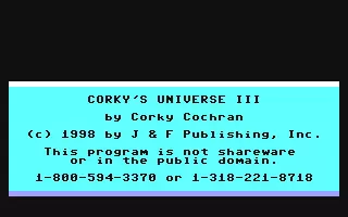 Image n° 5 - screenshots  : Corky's Universe I