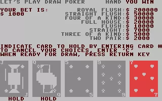 Image n° 10 - screenshots  : Draw Poker