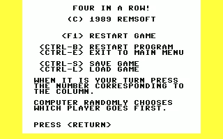 Image n° 1 - screenshots : Four in a Row Image n° 1 - screenshots : Four in a Row