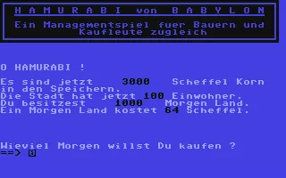 Image n° 2 - screenshots : Hamurabi von Babylon Image n° 2 - screenshots : Hamurabi von Babylon