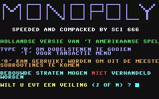 Image n° 2 - screenshots  : Monopoly CBM-64