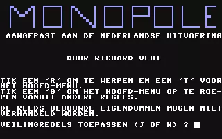 Image n° 4 - screenshots  : Monopoly CBM-64