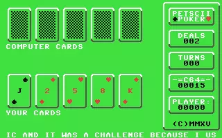 Image n° 1 - screenshots  : Petscii-Poker