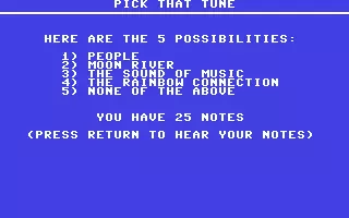 Image n° 1 - screenshots : Pick That Tune Image n° 1 - screenshots : Pick That Tune